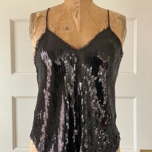 Style Rack Black Sequin Camisole / Racer Top | Size Small